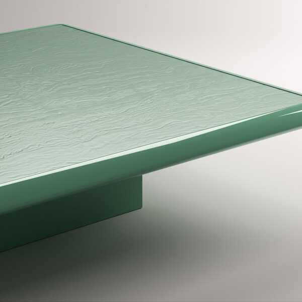 Dolcevita tavolino verde laccato dettaglio
